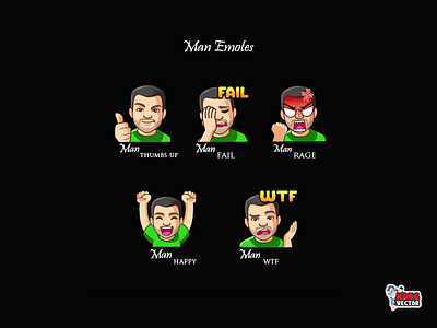 Man Twitch Emotes customemote design designer emoji emote emotes fail graphicforstream happy rage streamers thumbs up twitch twitchemote twitchemotes wtf