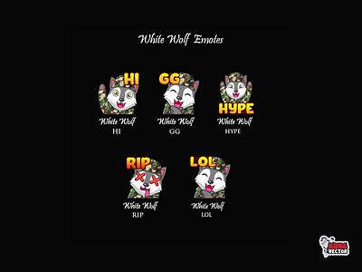 White Wolf Twitch Emotes amazing character customemote design emoji emote emoteart emotes fun funny gg graphicforstream hi hype lol rip streamers twitch twitchemote twitchemotes wow