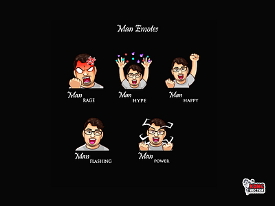 Man Twitch Emotes cartoon creative idea customemote cute daily fun design emoji emote emoteart emotes flashing graphicforstream happy hype power rage streamers twitch twitchemote twitchemotes