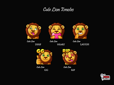 Cute Lion Twitch Emotes creativity customemote customemotes derp design designer emoji emote emoteart emotes gg graphicforstream heart laugh rip sticker streamers twitchemote twitchemotes twitchstreamers