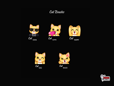 Cat Twitch Emotes cartoon cat ccol character customemote daily fun design designer emoji emote emoteart emotes graphicforstream happy happy look love treamers twitch twitchemote twitchemotes