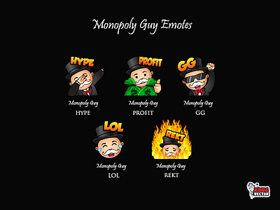 Monopoly Guy Twitch Emotes creativity customemote customemotes design designer emoji emote emoteart emotes gg graphicforstream hype lol profit rekt sticker streamers twitchemote twitchemotes twitchstreamers