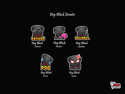 Dog Black Twitch Emotes cartoon creative idea customemote daily fun design emoji emote emoteart emotes fun funny graphicforstream heart pog rage savage streamers twitch twitch logo twitchemote twitchemotes