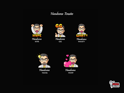 Handsome Twitch Emotes