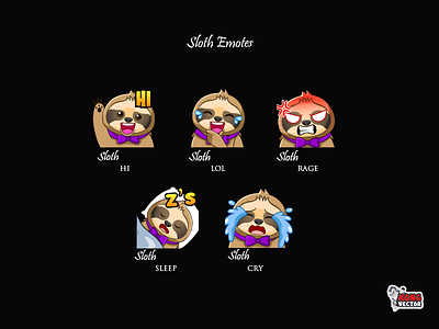 Sloth Twitch Emotes creativity cry customemote customemotes design designer emoji emote emoteart emotes gg graphicforstream hi lol rage sleep sticker streamers twitchemote twitchemotes