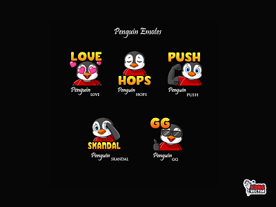 Penguin Twitch Emotes cartoon character creative idea customemote daily fun design emoji emote emoteart emotes gg graphicforstream hops love push skandal streamers twitch twitchemote twitchemotes