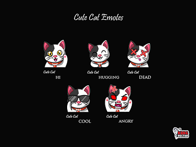 Cute Cat Twitch Emotes angry cartoon cool customemote customemotes dead design designer emoji emote emoteart emotes graphicforstream hi hugging sticker streamers twitchemote twitchemotes twitchstreamers