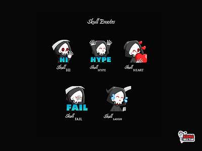 Skull Twitch Emotes cartoon creative idea customemote cute daily fun design emoji emote emoteart emotes fail graphicforstream heart hi hype lol streamers twitch twitchemote twitchemotes