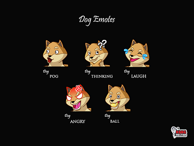 Dog Twitch Emotes angry ball cartoon customemote customemotes design dog emoji emote emoteart emotes graphicforstream laugh pog sticker streamers thinking twitchemote twitchemotes twitchstreamers