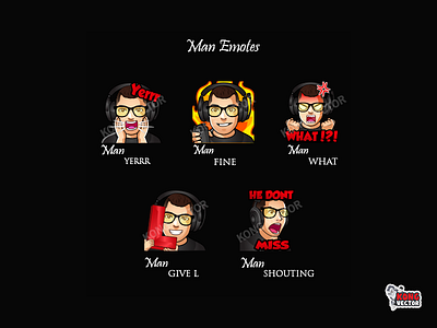 Man Twitch Emotes cartoon customemote customemotes emoji emote emoteart emotes fine givel graphicforstream shouthing stickers streamers twitch twitchemote twitchemotes twitchstreamers what yerrr