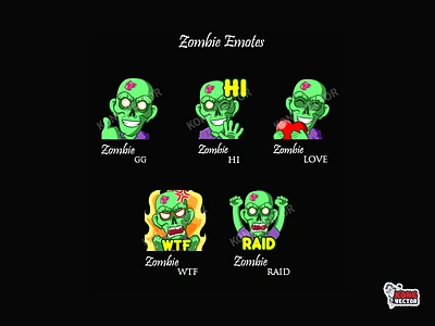 Zombie Twitch Emotes cartoon customemote customemotes emoji emote emoteart emotes gg graphicforstream hi love raid sticker streamers twitch twitchemote twitchemotes twitchstreamers wtf zombie