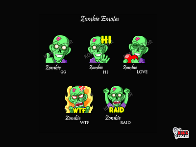 Zombie Twitch Emotes cartoon customemote customemotes emoji emote emoteart emotes gg graphicforstream hi love raid sticker streamers twitch twitchemote twitchemotes twitchstreamers wtf zombie