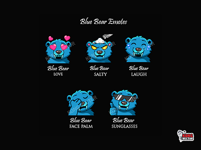 Blue Bear Twitch Emotes bluebear cartoon customemote customemotes emoji emote emoteart emotes facepalm graphicforstream laugh love salty sticker streamers sunglasses twitch twitchemote twitchemotes twitchstreamers