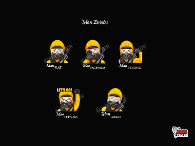 Man Twitch Emotes amazing cartoon customemote design emoji emote emoteart emotes facepalm flat graphicforstream laugh lets go streamers strong strongman twitch twitchemote twitchemotes wow