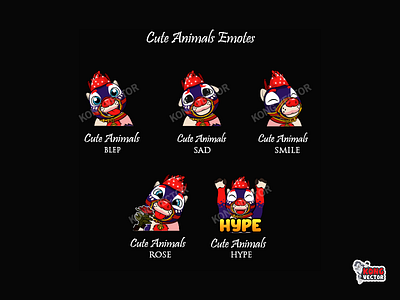 Cute Animals Twitch Emotes animals blep cartoon customemote customemotes cute emoji emote emoteart emotes graphicforstream hype rose sad smile sticker streamers twitch twitchemote twitchemotes