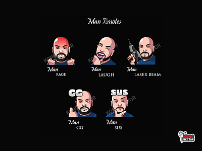 Man Twitch Emotes cartoon cool customemote customemotes emoji emote emoteart emotes gg graphicforstream laserblam laugh man rage sticker streamers sus twitch twitchemote twitchemotes