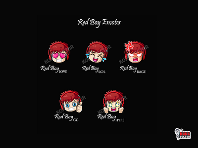 Red Boy Twitch Emotes