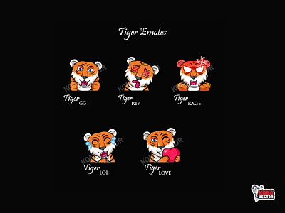 Tiger Twitch Emotes