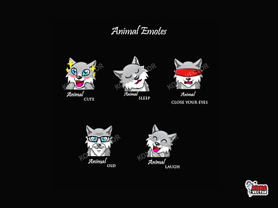 Animal Twitch Emotes animation cartoon design emoji emote emotes illustration logo streamers graphicforstream twitch twitchemote twitchemotes