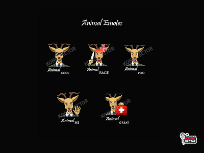 Animal Twitch Emotes amazing animatedemotes cartoon design emoji emote emotes emotestwitchcool graphicforstream illustration logo lol streamers twitch twitchemote twitchemotes