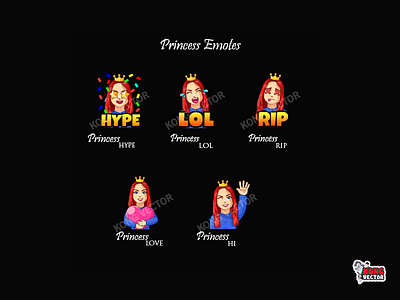 Princess Twitch Emotes