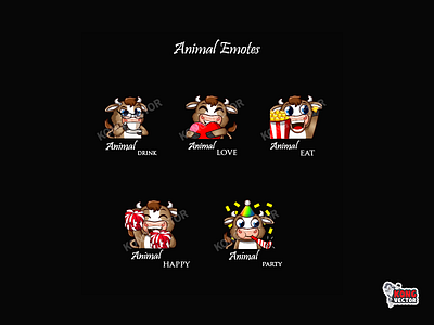 Animal Twitch Emotes 3d animation branding cartoon design emoji emote emotes graphic design graphicforstream illustration logo motion graphics streamer twitch twitchemote twitchemotes ui