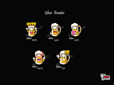 Glass Twitch Emotes