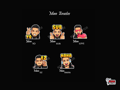 Man twitch Emotes 3d animation branding cartoon design emoji emote emotes graphic design illustration logo motion graphics twitch twitchemote twitchemotes ui