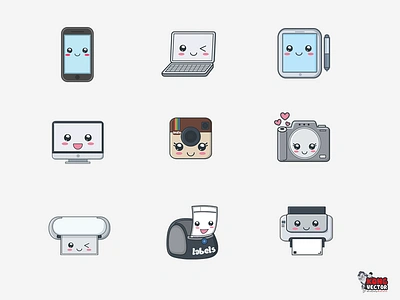 Device Icon Collection cute icon device device icon device sticker electronic gadget gadget icon icon icon collection icon sticker sticker technology