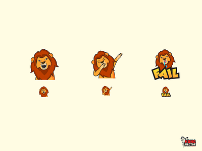 Lion Twitch Emote animals drooling emoji emoticon fail lion living things pounce roar scary twitch wild