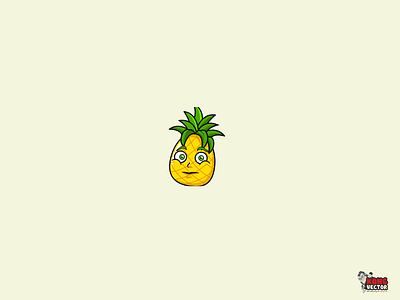 Pineapple cartoon character creative idea daily fun emoji emoticon fruit fun funny happy look pineapple twitch yellow