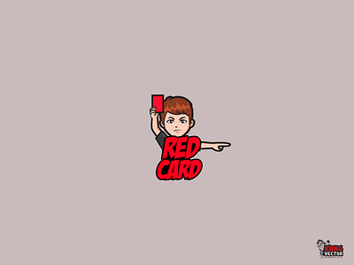 Red Card cartoon creative idea daily fun draw drawing emoji emoticon fun funny happy look human playing red card twitch