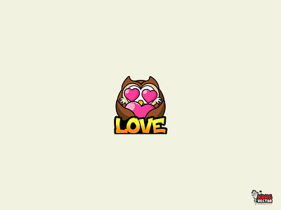 Owl Love animal cartoon character cute emoji emoticon fun funny heart love owl pet puppy twitch