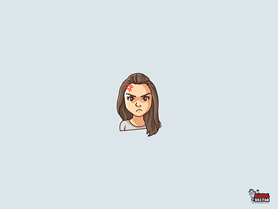 Angry angry cartoon character daily fun draw drawing emote fun funny girl happy look twitch twitchemote women