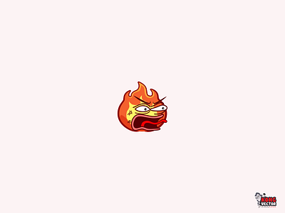 Fire angry cartoon character creative idea daily fun draw drawing emote fire fun funny hot twitch twitchemote