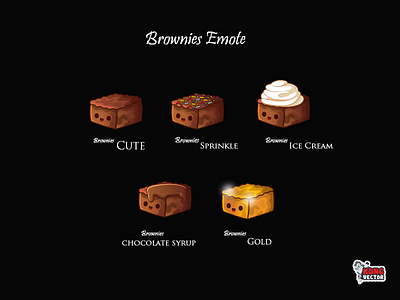 Brownies brownies cake cartoon chocolate cute daily fun emote food ice cream sprinkle twitch twitchemote