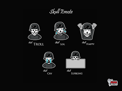 Skull cartoon comic creative idea creepy cry drawing emote funny happy lol lurking skull troll twitch twitchemote