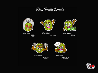 Kiwi Fruits angry cartoon comic creative idea cute adorable daily fun drawing emote food fruits funny happy happy look hey inspiration kiwi fruits rip sports twitch twitch emote