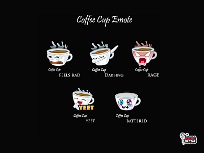 Coffee Cup battered cartoon character coffee creative idea cup dabbing daily fun drawing drink emote emotes feels bad funny hot inspiration rage twitch twitchemote yeet