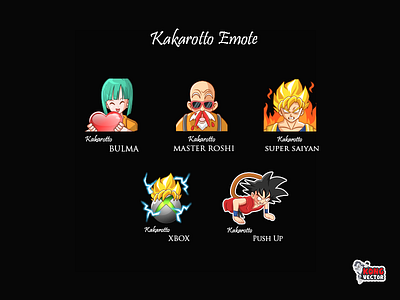 kakarotto bulma cartoon character comic creative idea cute adorable daily fun draw drawing emote emotes funny happy look heart kakarotto love master roshi push up super saiyan twitch xbox