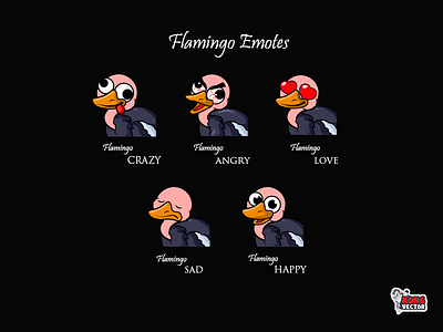 Flamingo Twitch Emotes badges customized emotes subbadges twitch twitchbadges twitchchart twitchcreative twitchemote twitchpanels twitchsubbadges