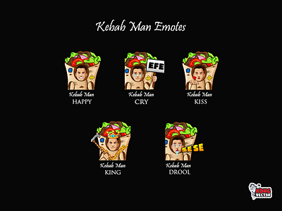 Kebab Man Twitch Emotes badges customized emotes subbadges twitch twitchbadges twitchchart twitchcreative twitchemotes twitchpanels twitchsubbadges