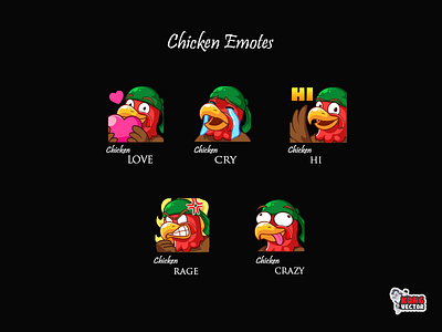 Chicken Twitch Emotes badges customized emotes subbadges twitch twitchbadges twitchchart twitchcreative twitchemotes