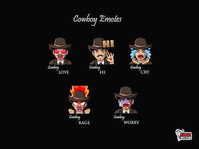 Cowboy Twitch Emotes badges customized emotes subbadges twitch twitchbadges twitchchart twitchcreative twitchemotes twitchpanels twitchsubbadges