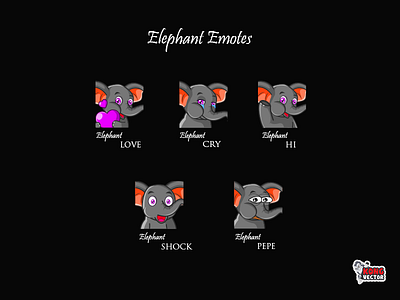 Elephant Twitch Emotes badges customized emotes subbadges twitch twitchbadges twitchchart twitchcreative twitchemotes twitchpanels twitchsubbadges