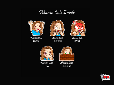 Women cute twitch emote