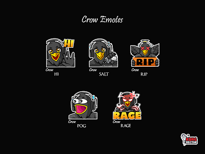 Crow Twitch Emotes amazing creative idea customemote cute design emoji emote emoteart emotes gg graphicforstream hype rage rip sticker streamers twitch twitchemote twitchemotes twitchstreamer