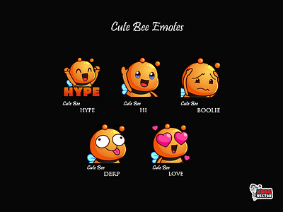 Cute Bee Twitch Emotes