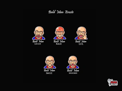 Bald Man Twitch Emote cartoon creative design customemote design emoji emote emoteart emotes graphicforstream laught lul rage shocked smile sticker streamers twitch twitchemote twitchemotes twitchstreamer