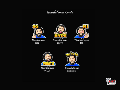 Bearded man Twitch Emote